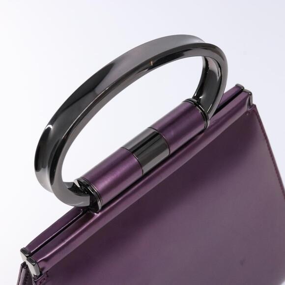 DIOR Hand Bag Patent Leather Purple - Picture 6 of 12